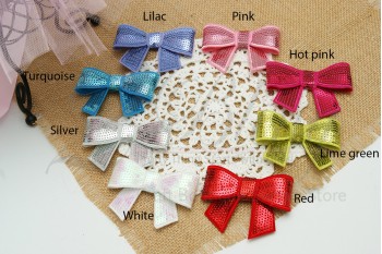 Sequin bow "Large", 7 cm, Pack of 2